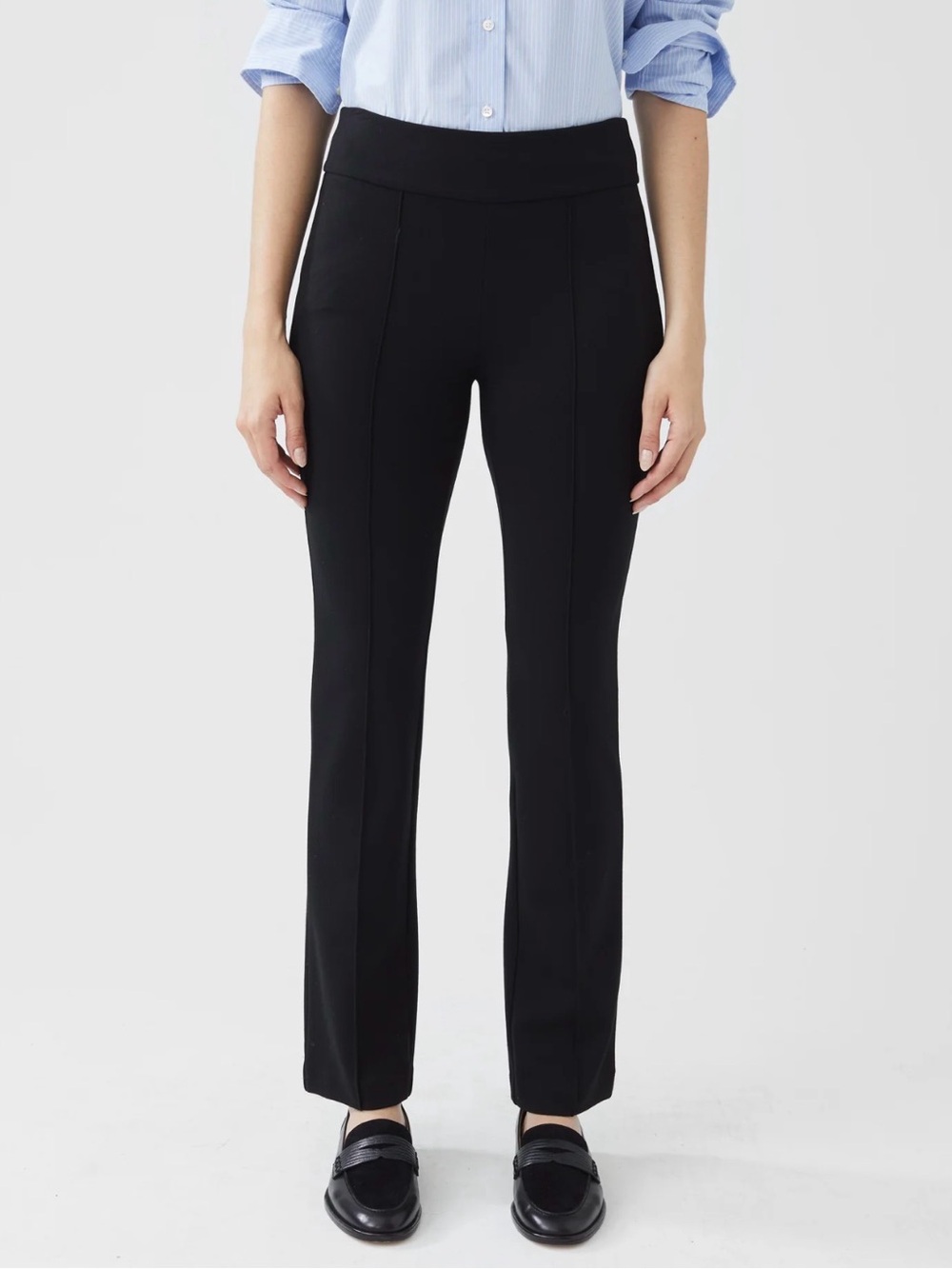 J. McLaughlin Rylie Pull On Stretch Pants Black Bainbridge Cloth Size Large